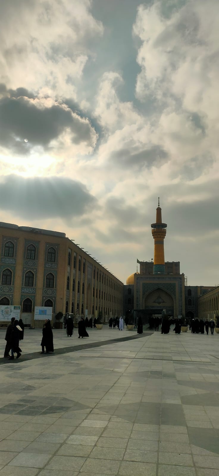 Tourists praying in shrine